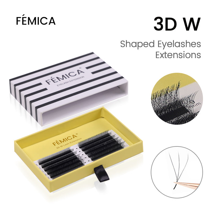 FÉMICA 3D W-Shaped Eyelashes Extensions